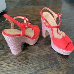 Anthropologie block heels